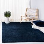 Pakiza Carpet Shaggy Carpet Plain Fur Rugs for Bedroom Living Room 15x20 Feet Microfiber 2 Inch Pile Height Modern Interior Mats Blue Color