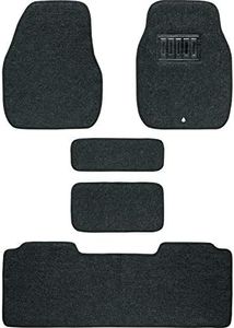 Bonform 6450-38BK Car Mat, Value Mat, Light Weight Wagon, Set of 5, Anti-Slip, Heel Pad, Stopper Compatible, Black