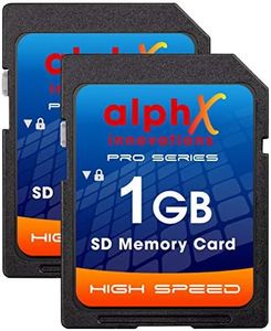 AlphX Innovations 1gb SD Card, Pack of 2