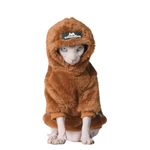 Sphynx Cat Sweater Winter Warm Thickened Stratch Hairless Cat Clothes Cat Vest for Devon,Cornish,Peter Bald, Small Kitten (Medium)