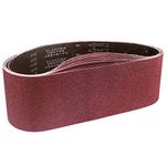 STEBRUAM Sanding Belt 150 x 1220 mm, Sander Belts Set（80/120/150/240/400 Grains）for Belt Sander,for Grinding,Sharpening and Derusting (5 Pieces)