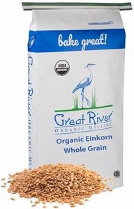 Great River Milling Einkorn Wheat Berries | Whole Grain Ancient Wheat | Non-GMO, High-Protein, Kosher | Mill at Home as All-Purpose Flour Alternative for Baking & Cooking | 25 Lb (Pack of 1)