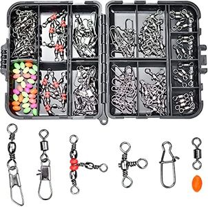 MUSEDAY 140 Pcs Kit de Anzuelos de Pesca Kit de Pesca Kit de Accesorios de Pesca Kit de Caja de Aparejos de Pesca