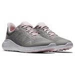 FootJoy Women's Fj Flex Golf Shoe, Heather Grey/Pink, 8.5