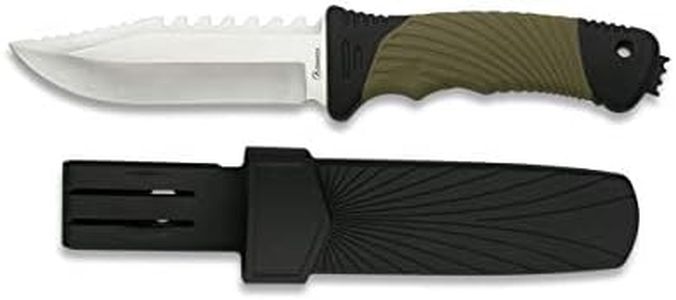 ALBAINOX- 32341 - Cuchillo Albainox. Mango ABS-Goma.- Herramienta para Caza, Pesca, Camping, Outdoor, Supervivencia y Bushcraft