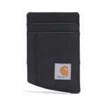 Carhatt Mens Casual Saddle Leather Front Pocket Wallets, Black (Front Pocket), One Size