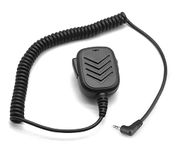 SUNDELY® Microphone for Motorola Radio TKLR T9 T82 T92 H2O XT180 EM1000 MR356R MJ270R T5422 T5530 T7000 Walkie Talkie Hand Held Shoulder Lapel Mic 2.5mm 1-pin with Headphone Port & Rotating Back Clip