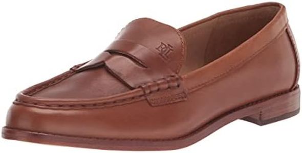 Lauren Ralph Lauren Women's Wynnie Loafer, Deep Saddle Tan, 8