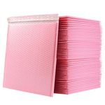 Bubble Mailers Waterproof 9 x 12 inches 50pcs Shipping Envelopes Multicolors Padded Envelopes Self Seal Adhesive (Pink_9''x12'')