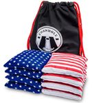 GoSports Official Regulation Cornhole Bean Bags Set (8 All Weather Bags) - America Stars and Stripes