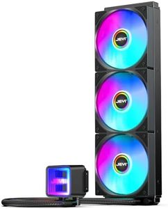 JEYI iArcticStorm 360 Water Cooler Black, Desktop ARGB AIO Liquid CPU Cooler, Intel & AMD TDP 280W, Infinity Mirror Efficient PWM-Controlled Pump, for AMD Ryzen AM5|4, Intel LGA 1851|1700 etc.