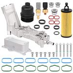 926-959 Aluminum Oil Cooler, Oil Filter Housing Adapter Kit for 2011-2016 Chrysler 200, 300, Dodge Avenger Charger Journey, Durango, Jeep Cherokee, Wrangler, Ram 3.6L V6 5184304AE 926-876 68105583AF