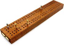 Hardwood British cribbage board - 24cm (9")