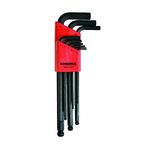 Bondhus 10999 Ball-Head Offset Screwdrivers in 9-Piece Set,Red,1.5~ 2~ 2.5~ 3~ 4~ 5~ 6~ 8~ 10mm