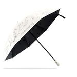 Kraptick Printed Design Umbrella, Umbrella for Rain, Wind Proof Umbrella, Water-Proof Umbrella for Men/Women/Boys/Girls/Kids, Travel Umbrella with Manual Mechanisms for Open & Close (White)