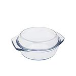 Small Casserole Dish with Lid, 0.65L 15cm, Individual Glass Casserole for One, Microwaveable, Oven Proof