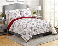 Modern Heirloom Collection Chambers Quilt Set, King, Red