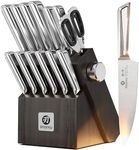 imarku Gyutou Japanese High Carbon Stainless Steel Knife Set with Block, Precision-Forged Kitchen Knives with Built-in Sharpener, Ultra-Sharp 10–15° Edge, Ergonomic Non-Slip Handle, Dishwasher Safe
