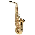 summina Saxophone, E Flat, 802 Key Type, Brass, Gold, High Grade Leather Pads, Engraved Pattern, With Case, Cleaning Brush, Cloth, Gloves, Strap