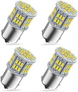 Melphan-Auto 1156 Bulb Reverse Light, Led 1141 1003 7506 BA15S Bulbs, 12V-24V 54-SMD Used for Truck Car Backup Reverse Lights, Tail Parking Lights,Camper Trailer RV Interior Light, 4pcs White