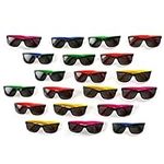 Neliblu 30 Pack Neon Kids Sunglasses With UV Protection - Bulk Party Glasses in 5 Vibrant Colors - Party Bag Fillers and Photo Booth Props - Party Favours for Beach or Pool Celebrations