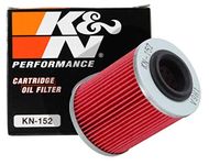 K&N Powersports Oil Filter - Cartridge 56x75mm compatible with Can-Am, Aprilia, Bombardier (KN-152) , Black