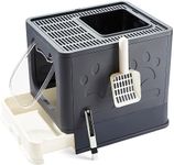 Vealind Covered Cat Litter Box with