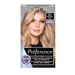 L'Oreal Paris Preference Hair Dye, Long Lasting, Luminous Permanent Hair Colour, 8.1 Copenhagen