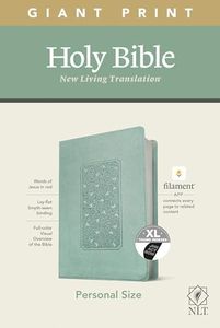 NLT Personal Size Giant Print Bible, Filament Enabled (LeatherLike, Floral Frame Teal, Indexed, Red Letter): Includes Free Access to the Filament ... Notes, Devotionals, Worship Music, and Video