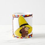 PRETTY UR PARTY Curious George Ceramic Mug, Monkey Coffee Mug for Girls, Friends, Mugs for Return Gifts, Coffee Mugs, Microwave Safe Tea Mugs, Milk Mug – Capacity 325 ml