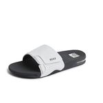 Reef Men's Fanning Slide Slides Grey/White, Size 6M