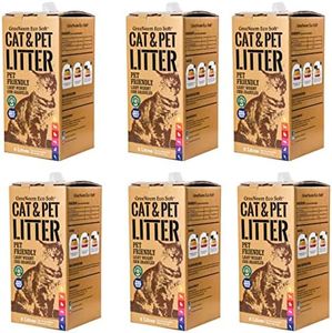 EcoSoft Cat Litter- 36 litres | Plant Based | Quick clumping | Scoopable | Flushable | Strong Odour Control | Non Scented | Low dust | Light Weight |for Cats and Kittens | Low Tracking|Soft on Paws