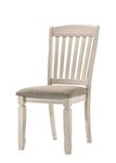 Acme Furniture Fedele Side Chair, Tan Fabric & Cream Finish