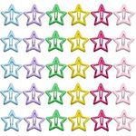 30 PACK Star Snap Hair Clips Non-slip Toddlers Colorful Cute Lovely Metal Hair Barrettes Hair Accessories for Women Girls Mixed Color(Style 2)