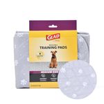 GLAD for Pets Washable Training Pads, Medium Size (24”x36”), 2 Pack Gray with Paw Prints| Re-usable Cloth Dog Training Pads with 3 Layers of Leak Protection and No Slip Grip Vinyl Bottom