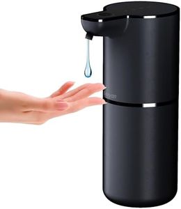 Senyan Automatic Soap Dispenser Touchless，Electric Liquid Soap Dispenser,Upgrade 4-Level Adjustable，Rechargeable Hand Soap Dispenser for Kitchen, Bathroom, Wall Mount, 350ml, Matte Black