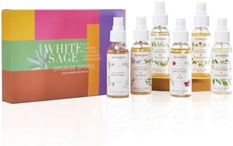 White Sage Smudge Spray Gift Set by Aromafume | 6x50ml/1.7 fl oz | White Sage with Rose, Lavender, Palo Santo, Sandalwood, Frankincense | Sage Sprays for Cleansing Negative Energy & Protection