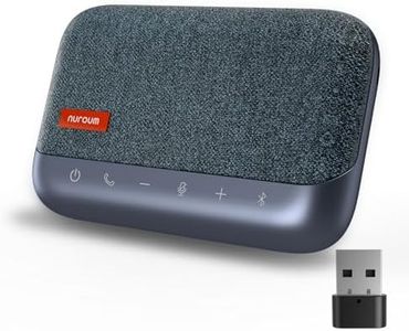 Nuroum A15 Bluetooth Conference Speaker and Microphone, Portable Wireless Speakerphone, 360° Voice Pickup w/Noise Reduction, Connect via Bluetooth/Dongle/USB-A/C to PC/Laptop/Mobile, blue