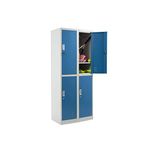 Racking Solutions 2 x 2 Door Metal Storage Lockers, Blue FREE Next Working Day Delivery