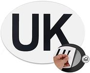 GLOBAL BIGO UK Adhesive Europe Car Sticker, Self-adhesive Oval UK Stickers for Cars, Vans, Trucks, No Melting No Blow off No Scratching, for Driving in EU