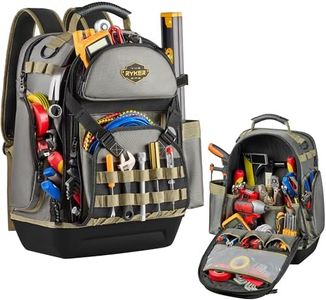 Ryker Tool Backpack Heavy Duty Organizer. Contractor & Electrician Tool Bag