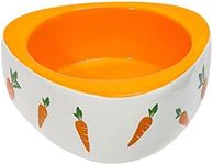 Fenteer Rabbit Feeder Bowl, Hamster Ceramic Bowl, Food Dispenser Drinker Feeding Basin Water Food Bowl for Hedgehog, Small Animals, Kitten, Birds, 11cmx4.5cm Triangle