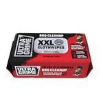 UltraGrime BBQ Cleaning Wet Wipes - Big Size Disposable Grill Wipes - Tougher Multi-Purpose Heavy-Duty Textured Barbecue Scrubbing Cloths (60 Thick XX-Large Wipes)