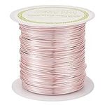 PandaHall 60 Feet Tarnish Resistant Copper Wire 22 Gauge Jewelry Beading Craft Wire for Jewelry Making (Rose Gold)