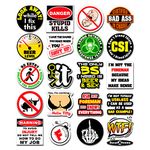 20-Pack Funny Hard Hat Stickers | Premium Quality Laminated Vinyl | Hilarious Joke Decal Sticker for Construction Worker Electrician Welder Carpenter Plumber Foreman | Great for Hardhat Toolbox Cooler Helmet Drinkware Coffee Mug by DecalXtreme