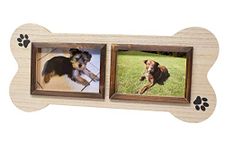 Dog Picture Frame Unique Collage, 4x6 Two Photo picture frame in the shape of a Dog Bone. Makes a great gift for anyone who has dogs.