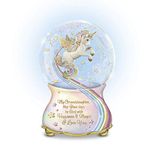 'My Granddaughter, You Are Magical' Musical Glitter Globe – Granddaughter Unicorn Glitter Globe With 22-carat gold message on the Heirloom Porcelain® base.