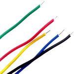 (30 metre) Five colour Single Strand Multi Colour Hookup Wire - 22AWG (Gauge) -Red, Blue, Green, Black, yellow.