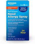 Amazon Basic Care 24 Hour Allergy Nasal Spray, Triamcinolone Acetonide 55 mcg per spray, Allergy Medicine, Non-Drowsy, 0.57 fl oz (Pack of 1)