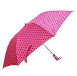 Epraiser Waterproof Nylon Polka Dots Design Automatic Open Mono Silver 2 Fold Sturdy ABS Ergonomic Handle Water Resistant/UV Protection Umbrella